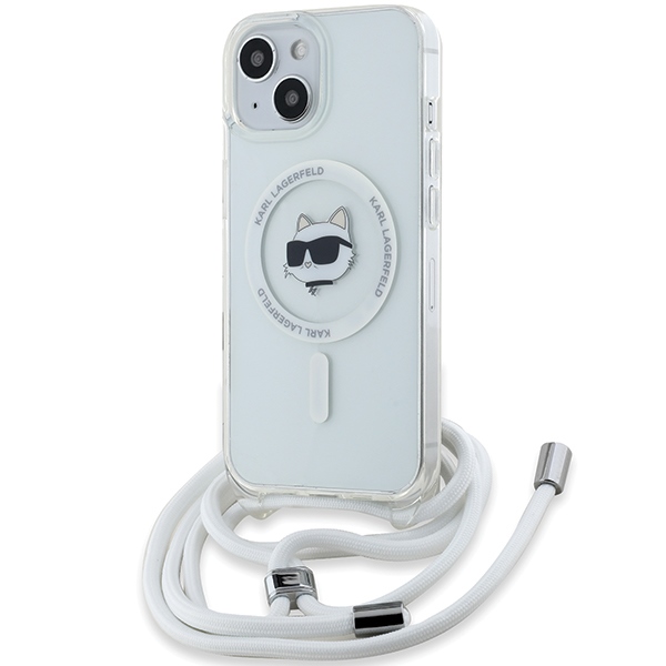 Karl Lagerfeld IML Choupette Head & Cord MagSafe ümbris jaoks iPhone 14 / 13 / 15 - läbipaistev