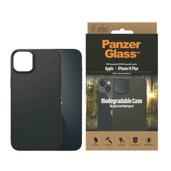 PanzerGlass Biodegradable Ümbris jaoks iPhone 14 Plus / 15 Plus - must