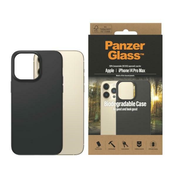 PanzerGlass Biodegradable Ümbris jaoks iPhone 14 Pro Max - must
