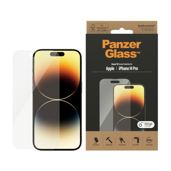 PanzerGlass Classic Fit antibacterial glass jaoks iPhone 14 Pro