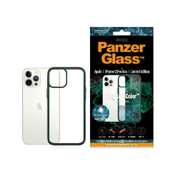 PanzerGlass ClearCase ümbris jaoks iPhone 12 Pro Max - läbipaistev and roheline