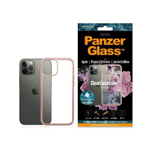 PanzerGlass ClearCase ümbris jaoks iPhone 12 Pro Max - läbipaistev and roosa