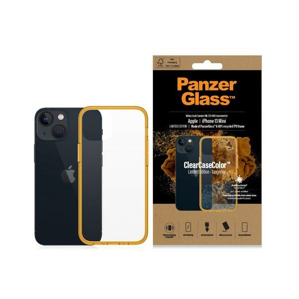 PanzerGlass ClearCase Antibacterial Military Grade Certified Ümbris jaoks iPhone 13 Mini - Läbipaistev Kollane