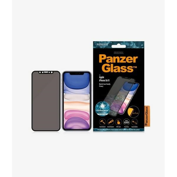 PanzerGlass E2E Super+ privaatsus karastatud klaas jaoks iPhone XR / 11 - with must raamiga