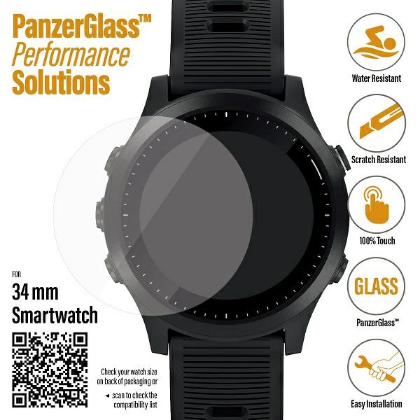 PanzerGlass Ekraanikaitse jaoks Samsung Galaxy Watch 3 34mm / Garmin Forerunner 645 / 645 Music / Fossil Q Venture Gen 4 / Skagen Falster 2"