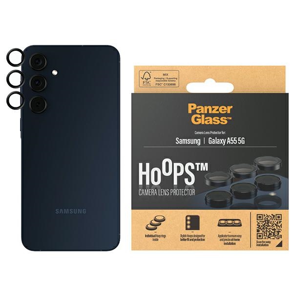 PanzerGlass Hoops Camera Protection jaoks Samsung Galaxy A55 5G - with Must Raamiga
