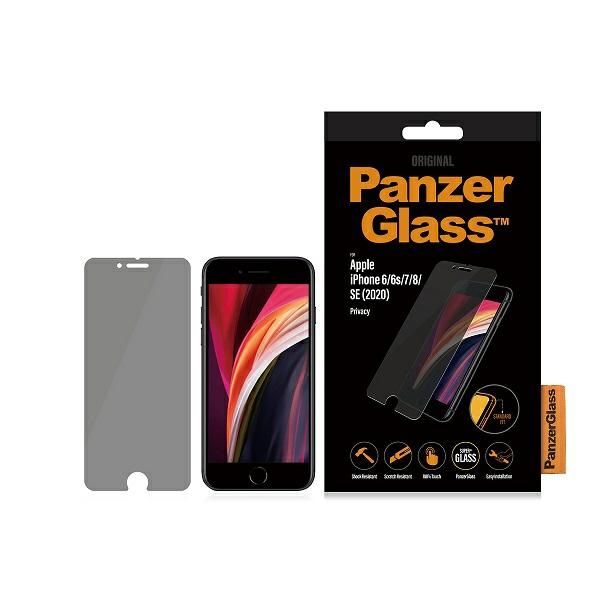 PanzerGlass Standard Super+ privaatsus karastatud klaas jaoks iPhone 6 / 6s / 7 / 8 / SE 2020 / SE 2022