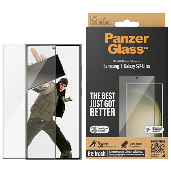 PanzerGlass Ultra-Wide Fit Karastatud klaas with Applicator jaoks Samsung Galaxy S24 Ultra