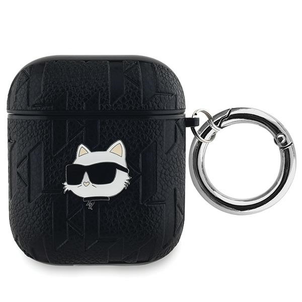 Karl Lagerfeld Monogram Choupette Head ümbris jaoks AirPods 1 / 2 - must