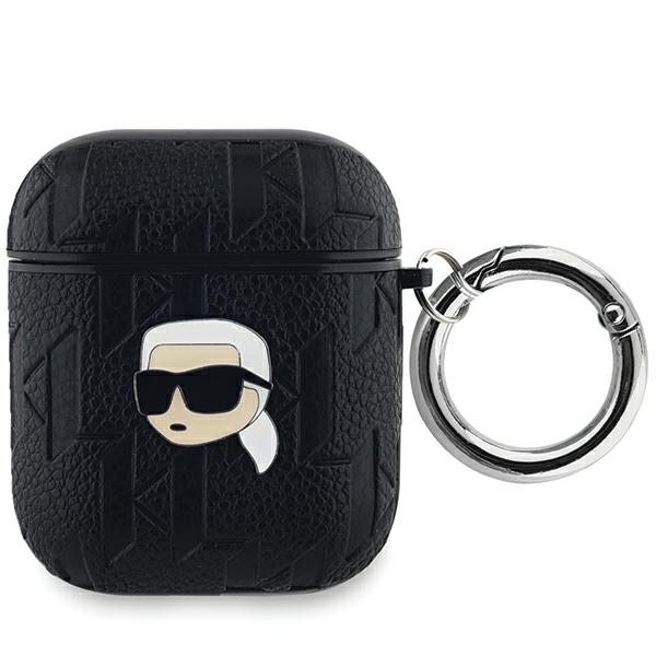 Karl Lagerfeld Monogram Karl Head ümbris jaoks AirPods 1 / 2 - must