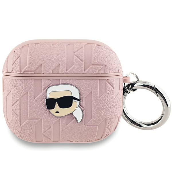 Karl Lagerfeld Monogram Karl Head ümbris jaoks AirPods 3 - roosa