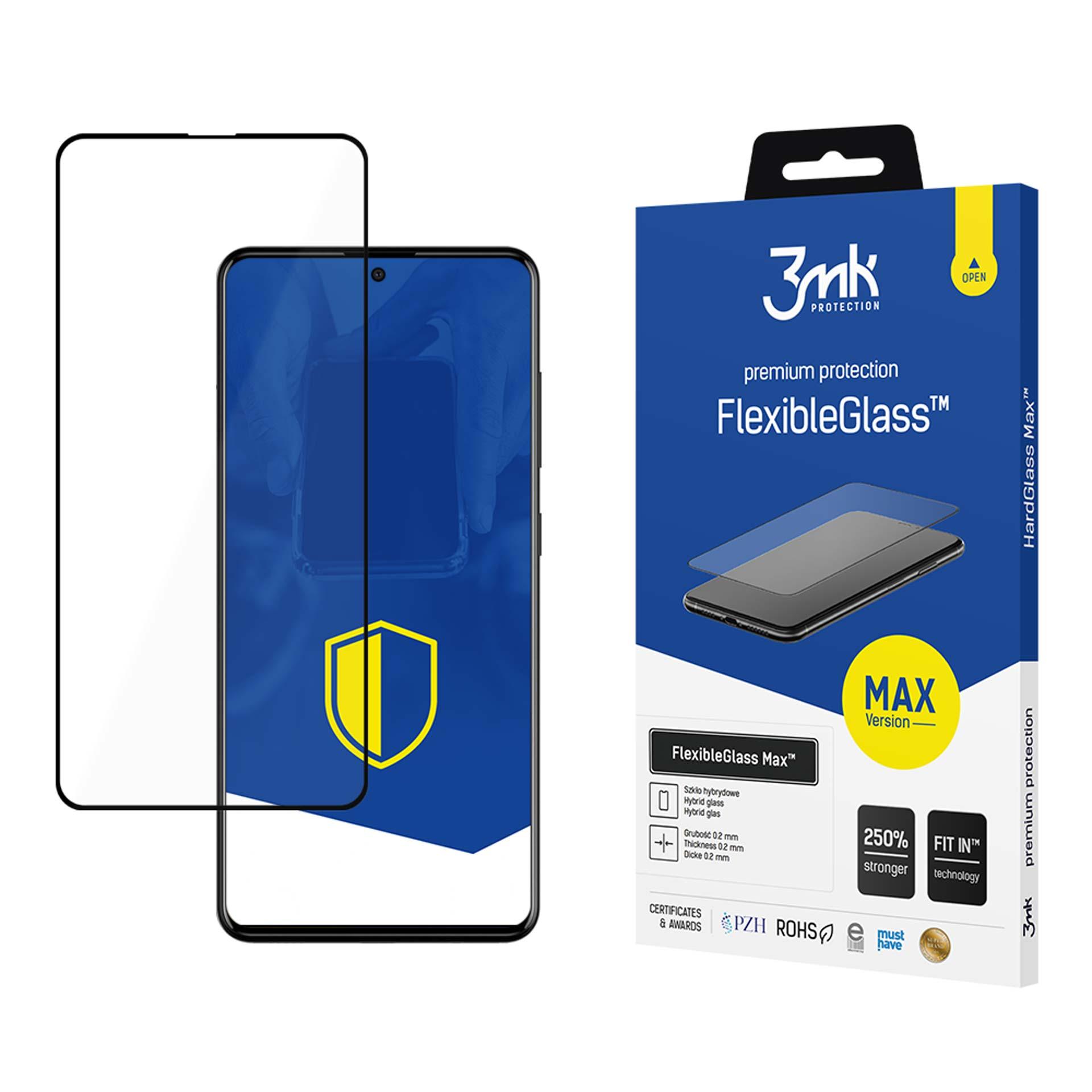 3mk FlexibleGlass Max™ Hübriidklaas jaoks Samsung Galaxy A51 / A52 / A52 5G / A52s 5G
