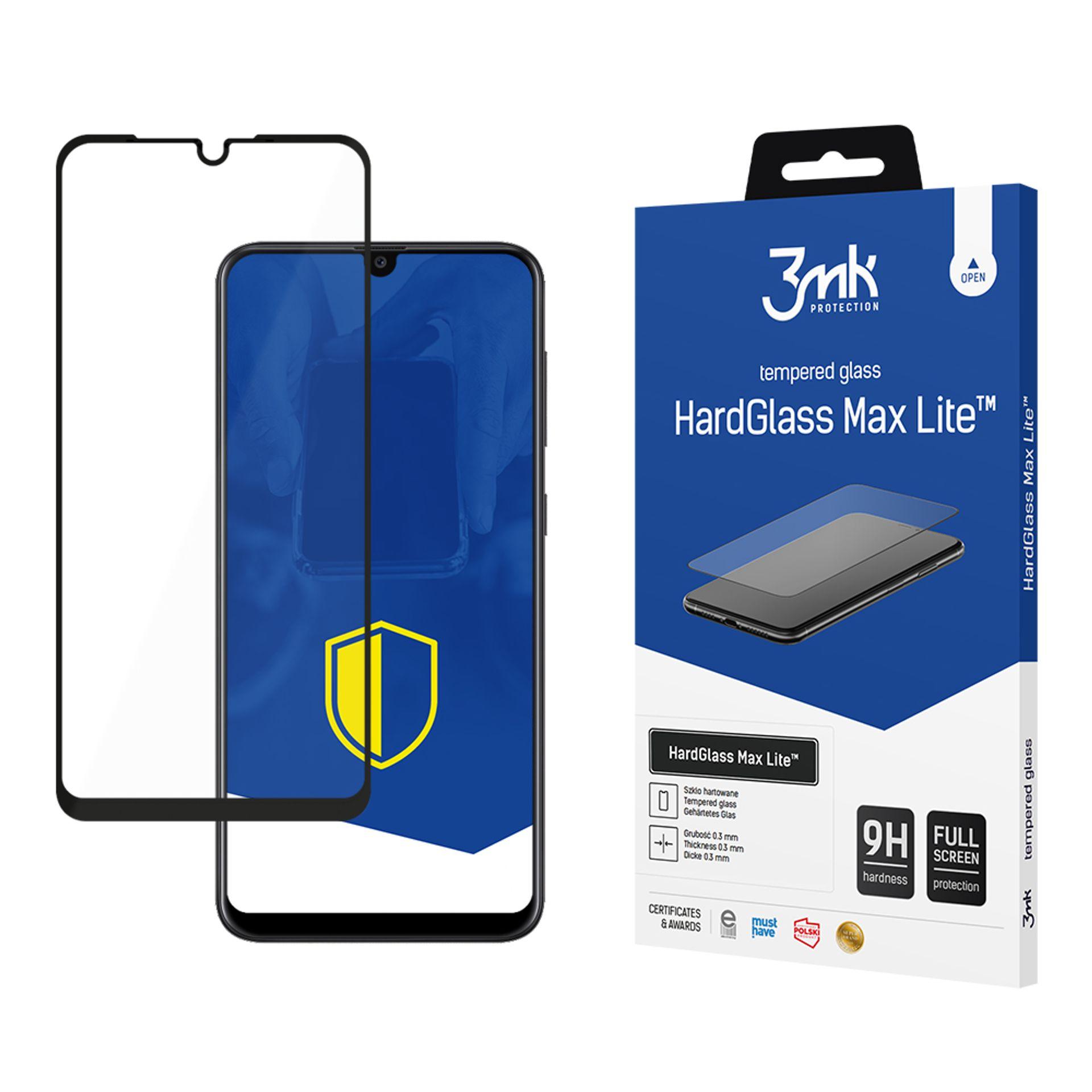 Karastatud klaas 3mk HardGlass Max Lite must jaoks Samsung Galaxy A10s