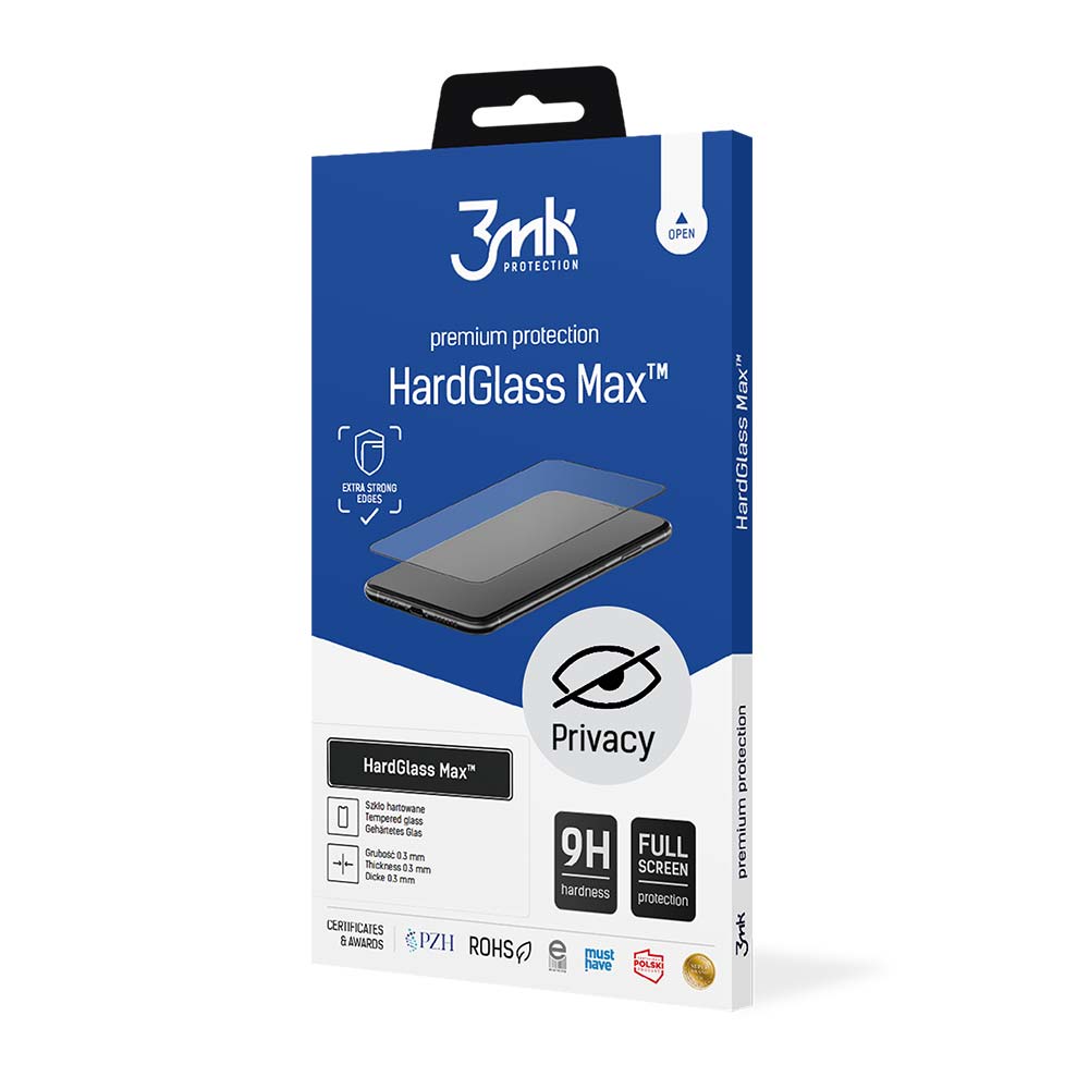 9H 3mk HardGlass Max Privacy™ privacy glass jaoks iPhone Xs