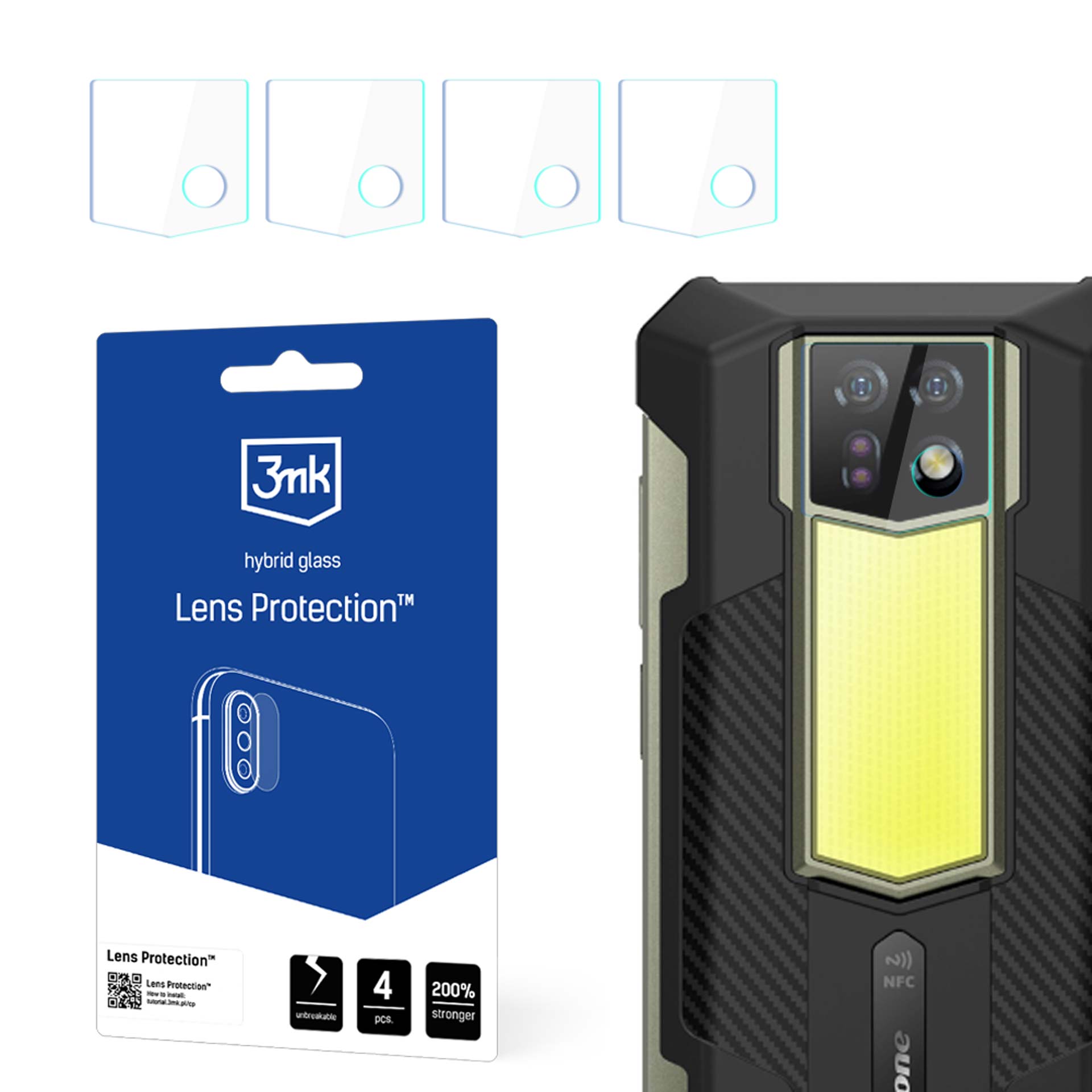 3mk Lens Protection™ hybrid camera glass jaoks Ulefone Armor 24