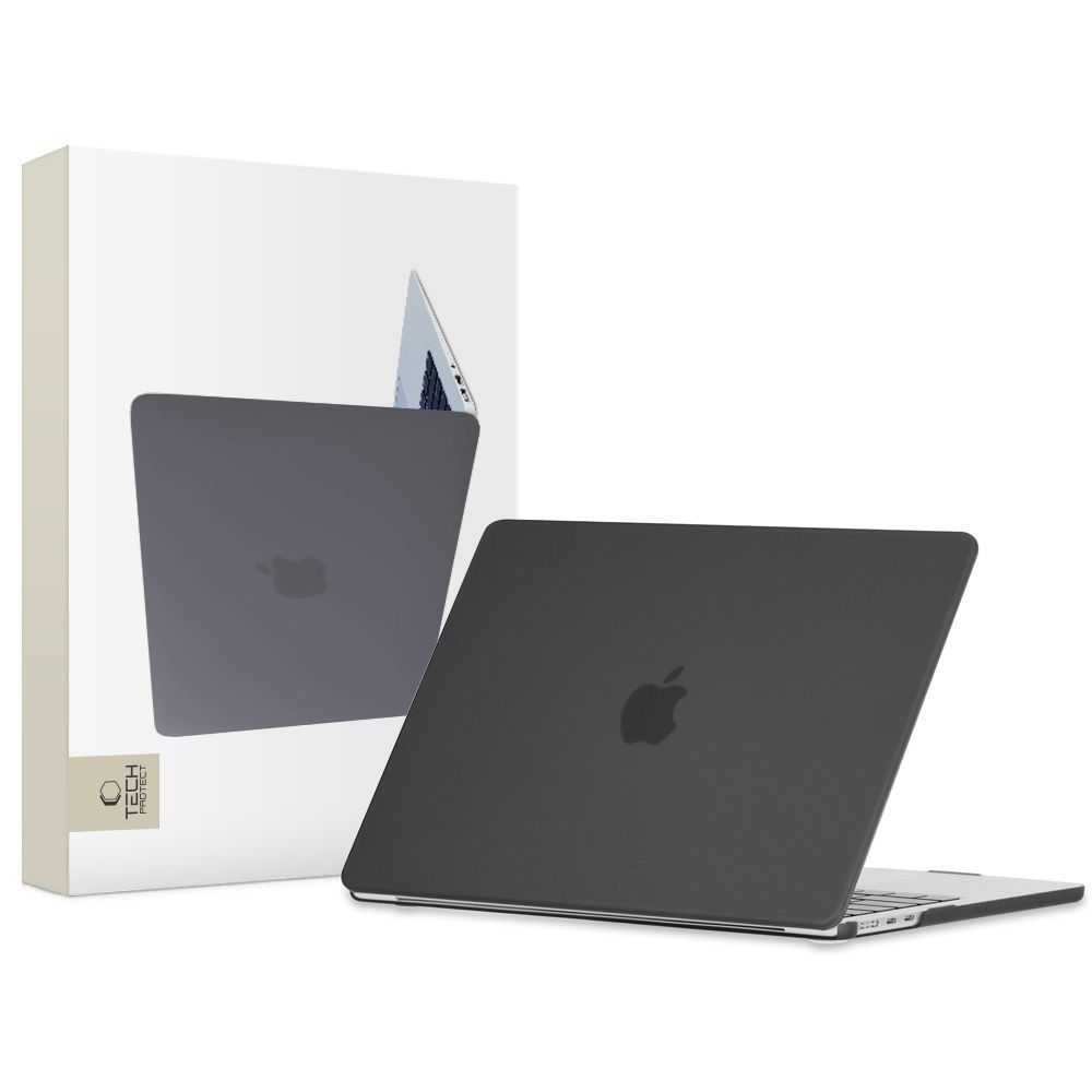 Tech-Protect SmartShell ümbris jaoks MacBook Air 13" M2 / M3 / 2022-2024 - matte must