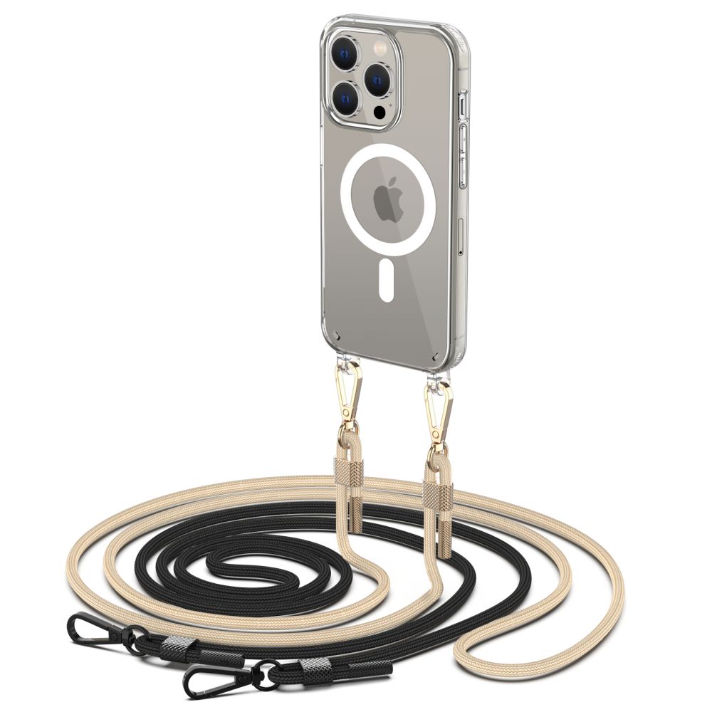 Tech-Protect FlexAir Chain Ümbris with MagSafe jaoks iPhone 15 Pro - must/Beige