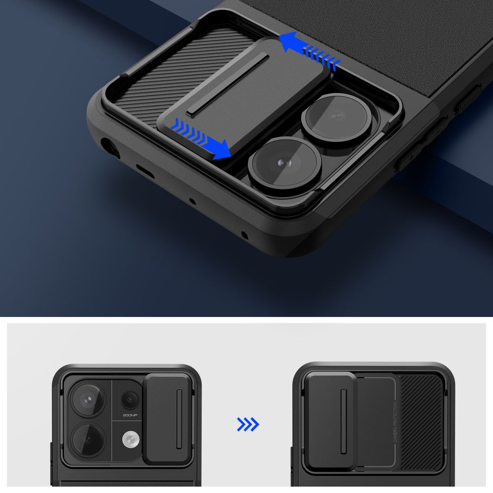 Tech-Protect Velar Cam+ Ümbris jaoks Xiaomi Redmi Note 13 Pro 5G / Poco X6 5G - must