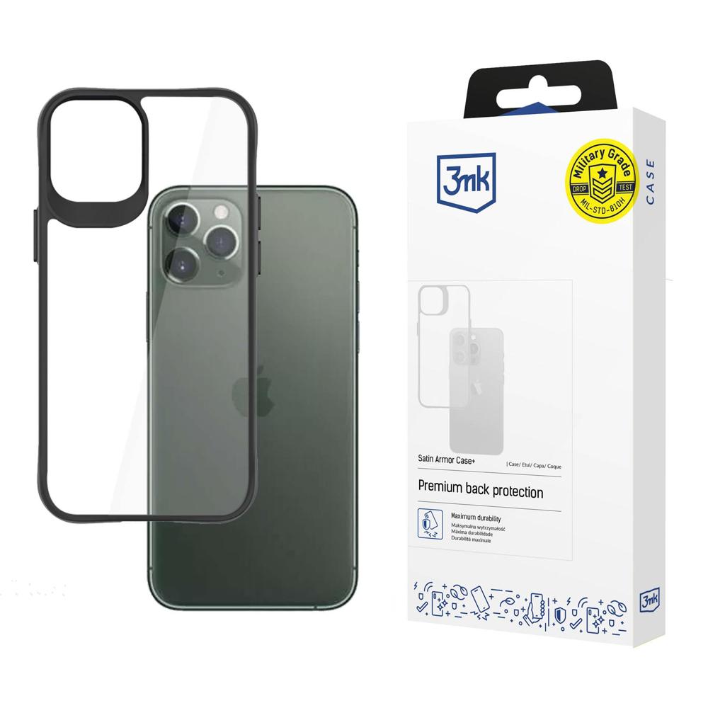 3mk Satin Armor Ümbris+ ümbris jaoks iPhone 11 Pro - läbipaistev