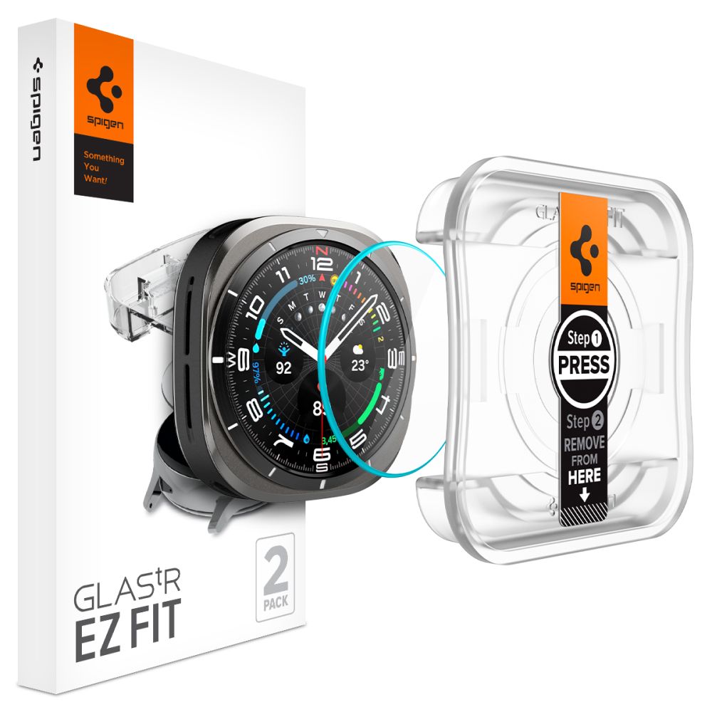 Spigen Glas.TR EZ Fit Karastatud klaas jaoks Samsung Galaxy Watch Ultra (47mm) - Clear (2-pack)
