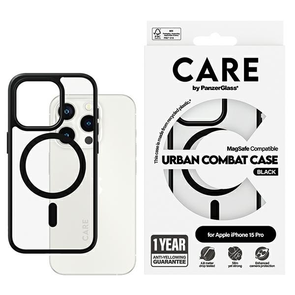 CARE by PanzerGlass Urban Combat Ümbris MagSafe jaoks iPhone 15 Pro - Must
