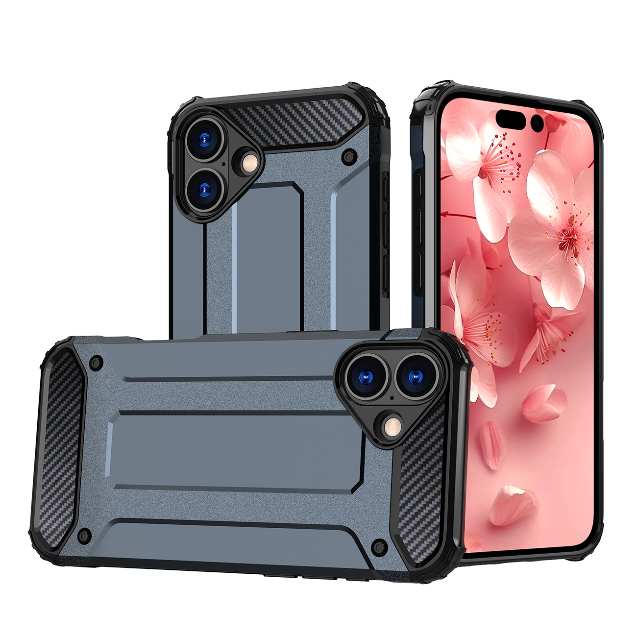Hybrid Armor iPhone 16 Ümbris - Sinine