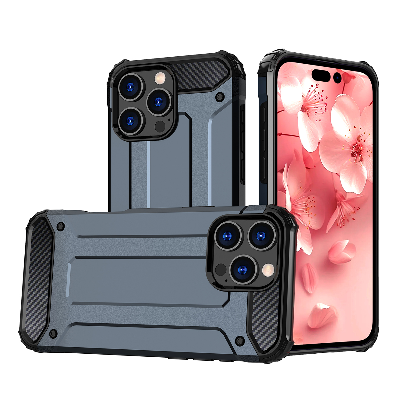 Hybrid Armor iPhone 16 Pro Max Ümbris - Sinine