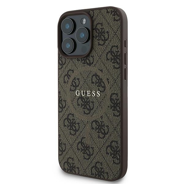 Guess 4G Ring Classic Logo MagSafe iPhone 16 Pro Ümbris - Brown