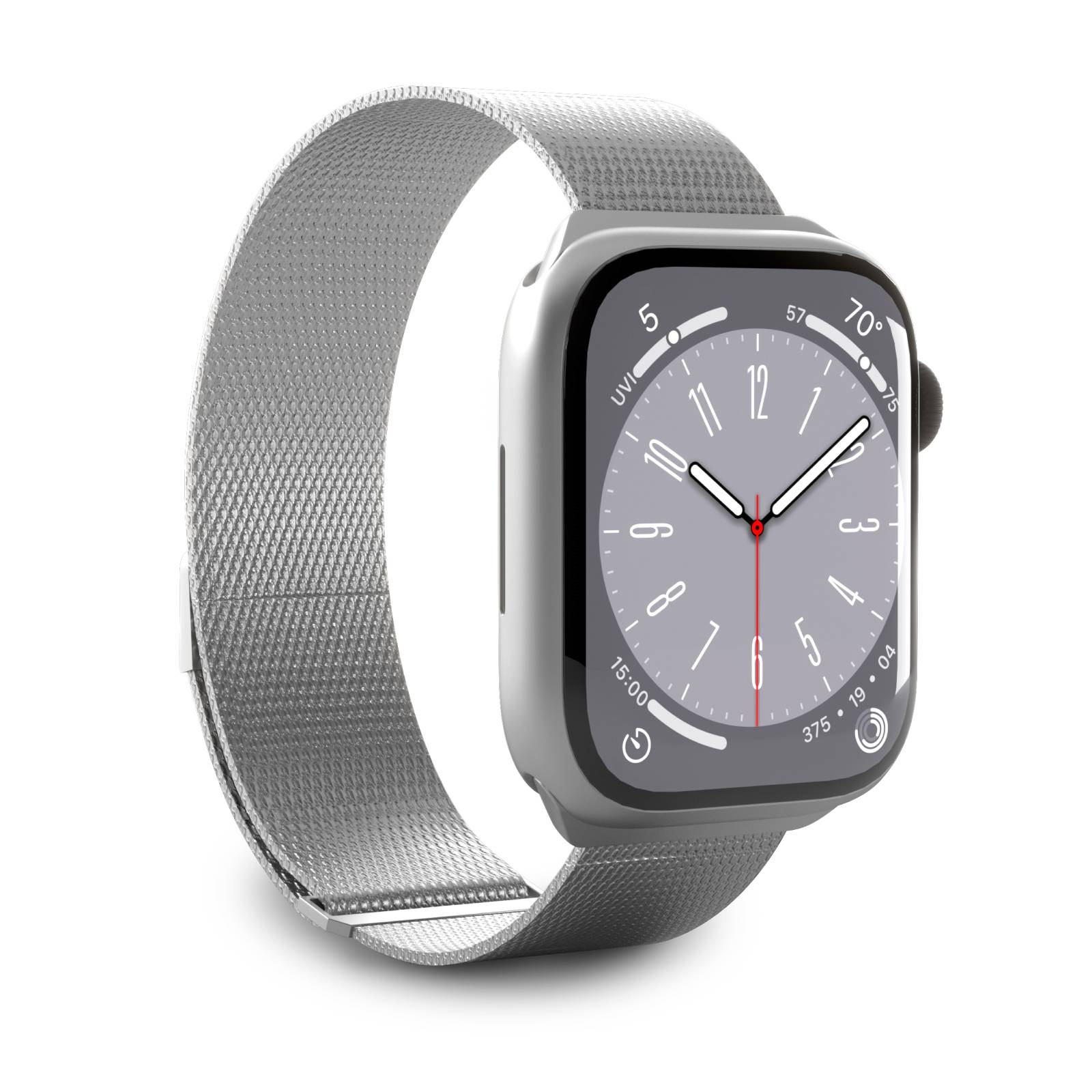 Puro Milanese Stainless Steel Strap jaoks Apple Watch 42 / 44 / 45 / 49 mm - Hõbedane