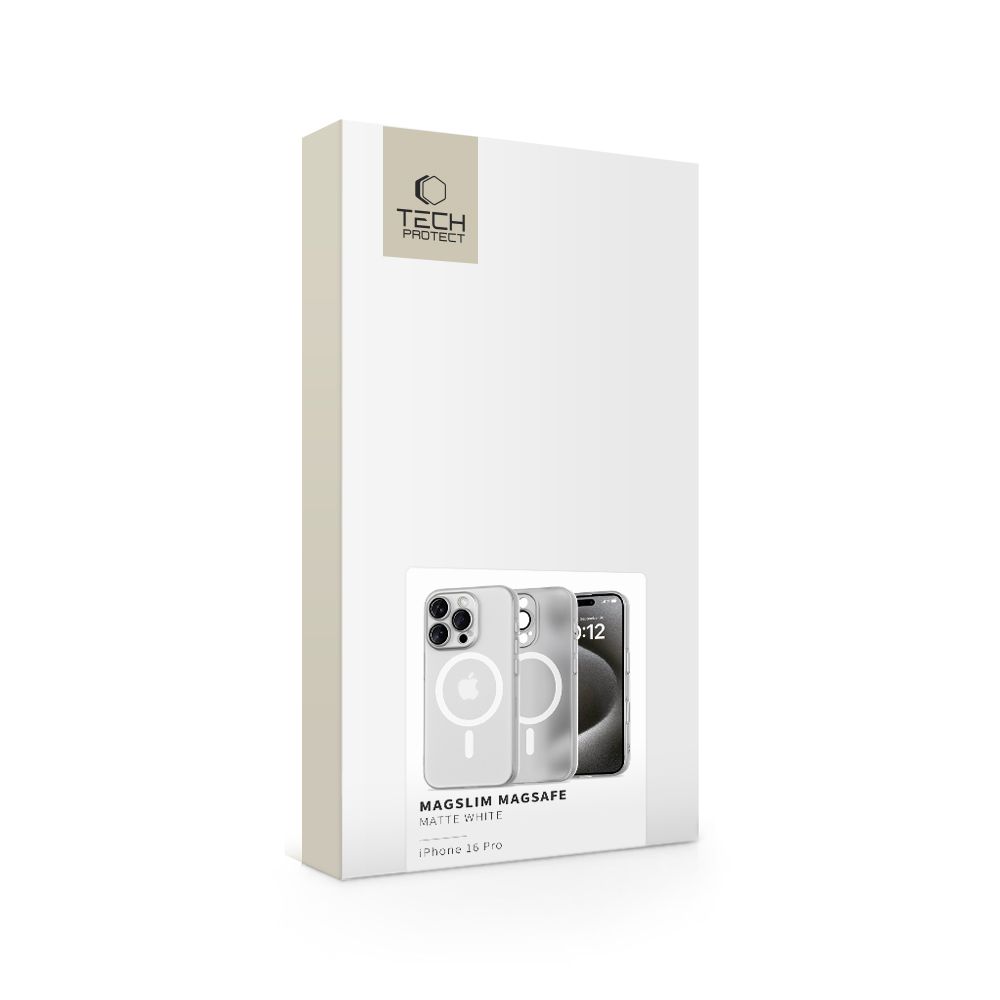 Tech-Protect MagSlim MagSafe Ümbris jaoks iPhone 16 Pro - Valge