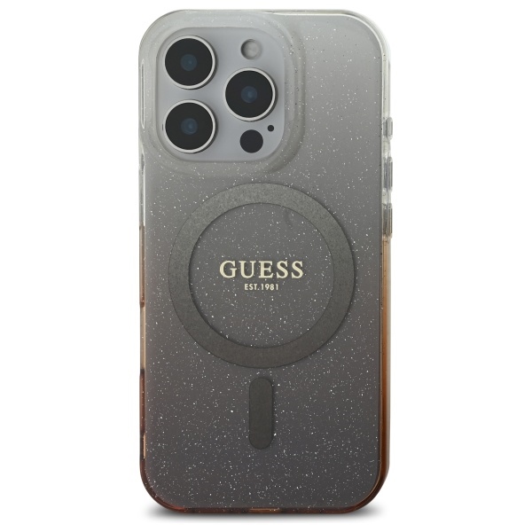 Guess IML Glitter Gradient MagSafe iPhone 16 Pro Ümbris - Brown