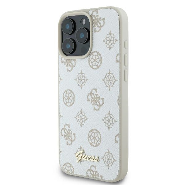 Guess Peony Script Logo MagSafe iPhone 16 Pro Ümbris - valge