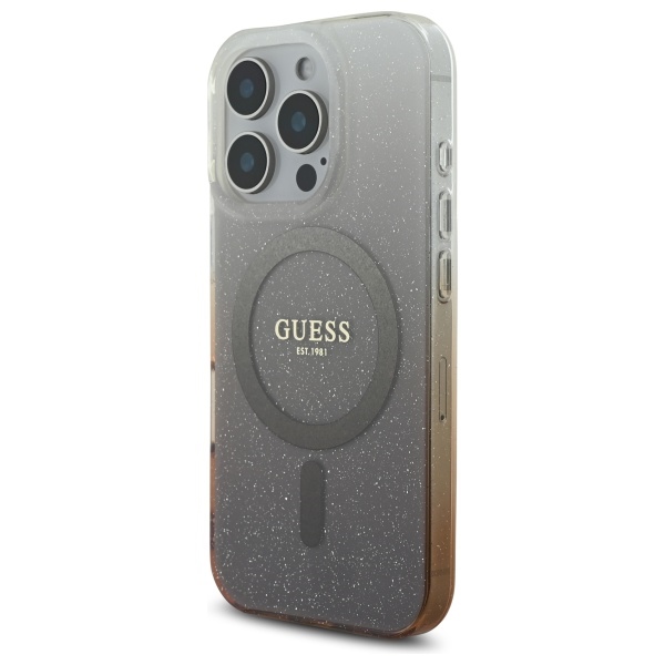 Guess IML Glitter Gradient MagSafe Ümbris jaoks iPhone 16 Pro Max - Brown