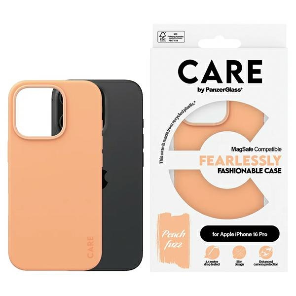 CARE by PanzerGlass Fashion Ümbris iPhone 16 Pro 6.3" Peachy MagSafe 1390