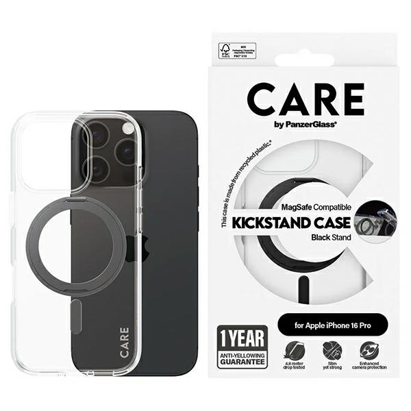 CARE by PanzerGlass Feature Kickstand Ümbris iPhone 16 Pro 6.3" must/must MagSafe 1322