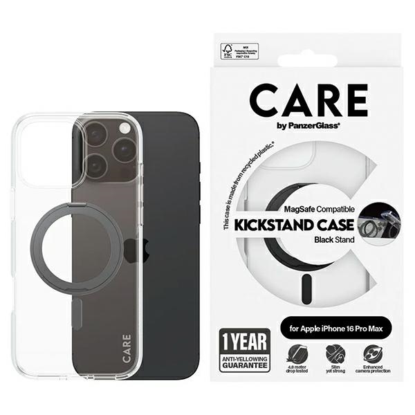 CARE by PanzerGlass Feature Kickstand Ümbris iPhone 16 Pro Max 6.9" must/must MagSafe 1324