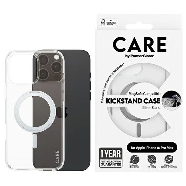 CARE by PanzerGlass Feature Kickstand Ümbris iPhone 16 Pro Max 6.9" hõbedane/hõbedane MagSafe 1328