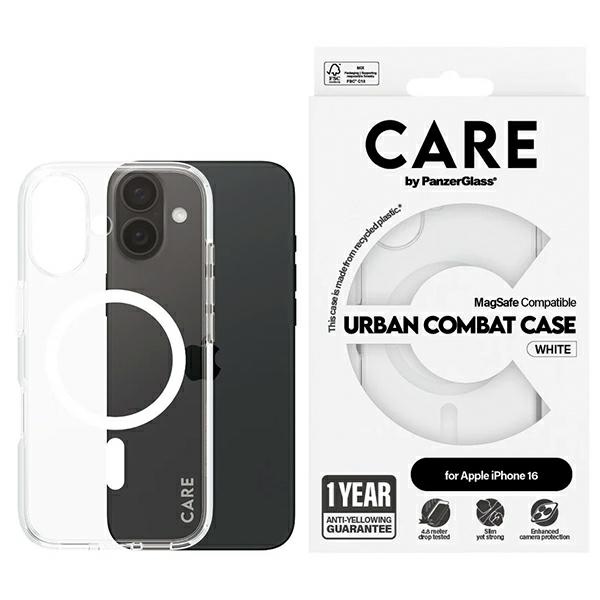 CARE by PanzerGlass Flagship Ümbris iPhone 16 6.1" valge/valge MagSafe 1337