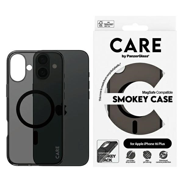 CARE by PanzerGlass Flagship Ümbris iPhone 16 Plus 6.7" smoke/smokey MagSafe 1351