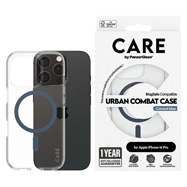 CARE by PanzerGlass Flagship Ümbris iPhone 16 Pro 6.3" sinine/sinine MagSafe 1366