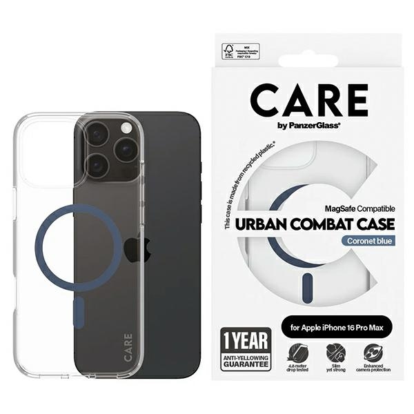 CARE by PanzerGlass Flagship Ümbris iPhone 16 Pro Max 6.9" sinine/sinine MagSafe 1368