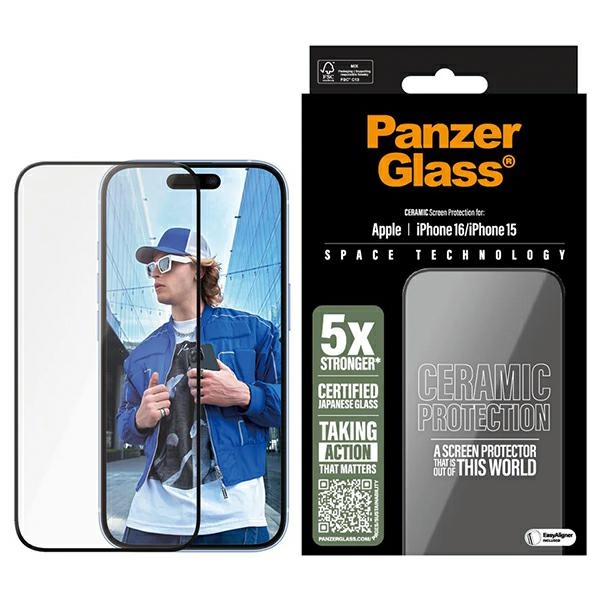 PanzerGlass Ceramic Ekraanikaitse iPhone 16 6.1" Ultra-Wide Fit 2853