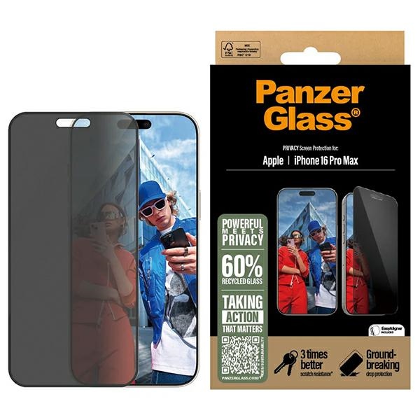 PanzerGlass Privaatsus Ekraanikaitse iPhone 16 Pro Max 6.9" Ultra-Wide Fit P2864