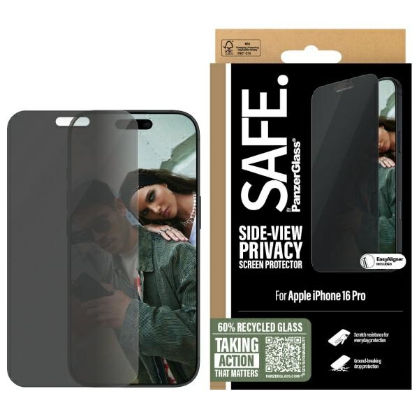 SAFE by PanzerGlass iPhone 16 Pro 6.3" Privaatsus Ekraanikaitse Ultra-Wide Fit SAFEP95876