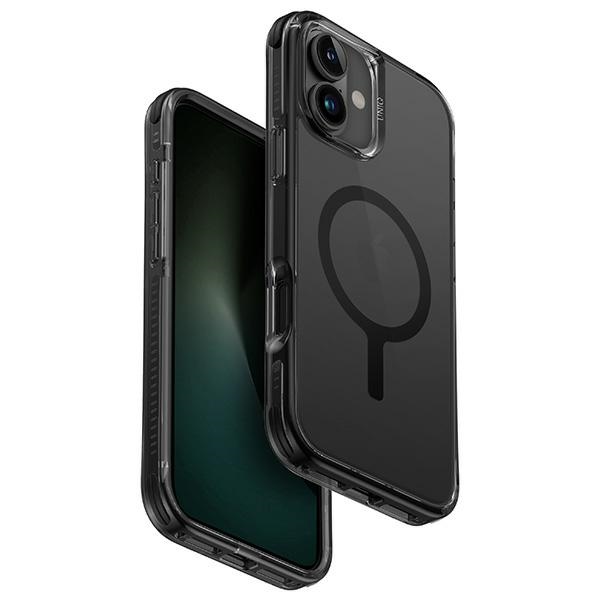 Uniq Combat iPhone 16 Plus 6.7" ümbris Magclick Charging must/carbon must