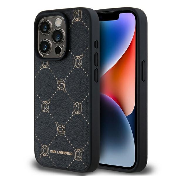 Karl Lagerfeld Magsafe Karl Head Ümbris jaoks iPhone 15 Pro Max - must