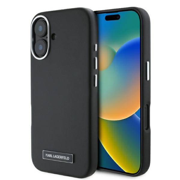 Karl Lagerfeld FW Metal Plate MagSafe iPhone 16 Ümbris - must