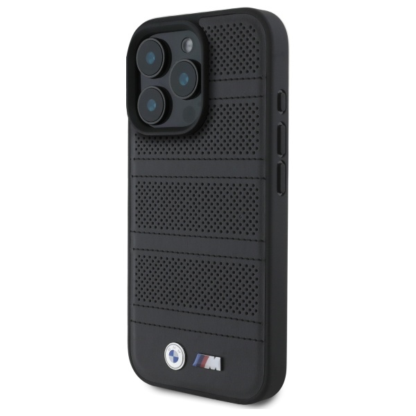 BMW M Perforated And Stitched Line MagSafe ümbris jaoks iPhone 16 Pro Max - must