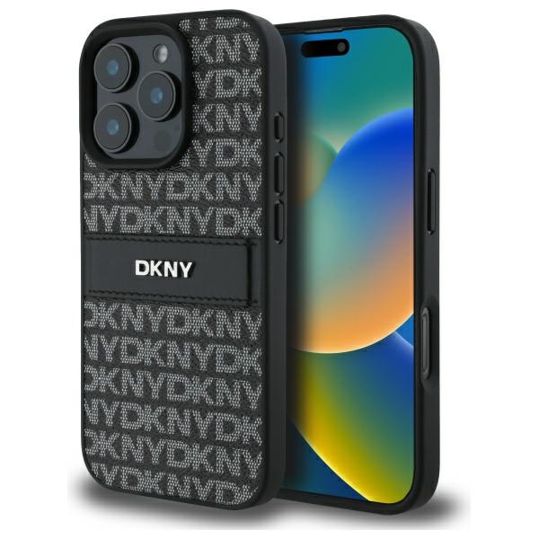 DKNY Texture Pattern Tonal Stripe iPhone 16 Pro Ümbris - Must