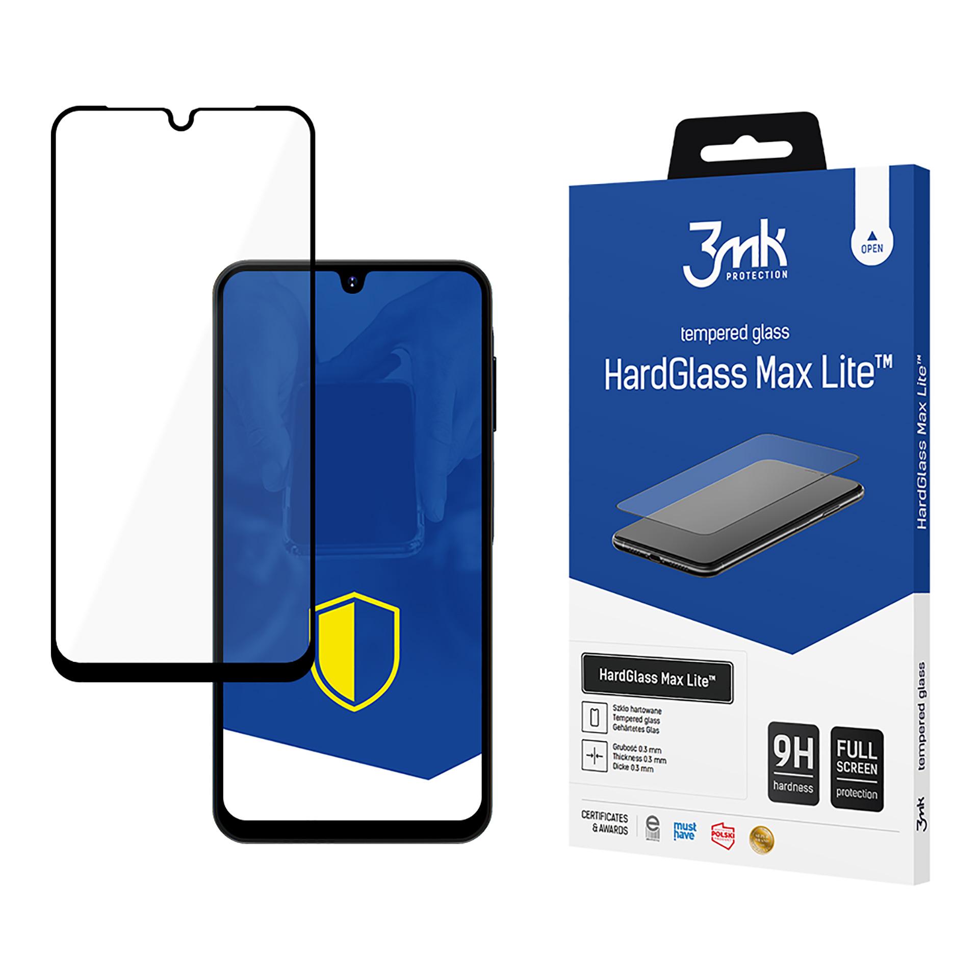 karastatud klaas 3mk HardGlass Max Lite must jaoks Samsung Galaxy A16